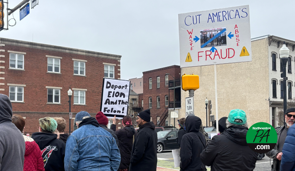 Anti-Trump protestors gather in Williamsport